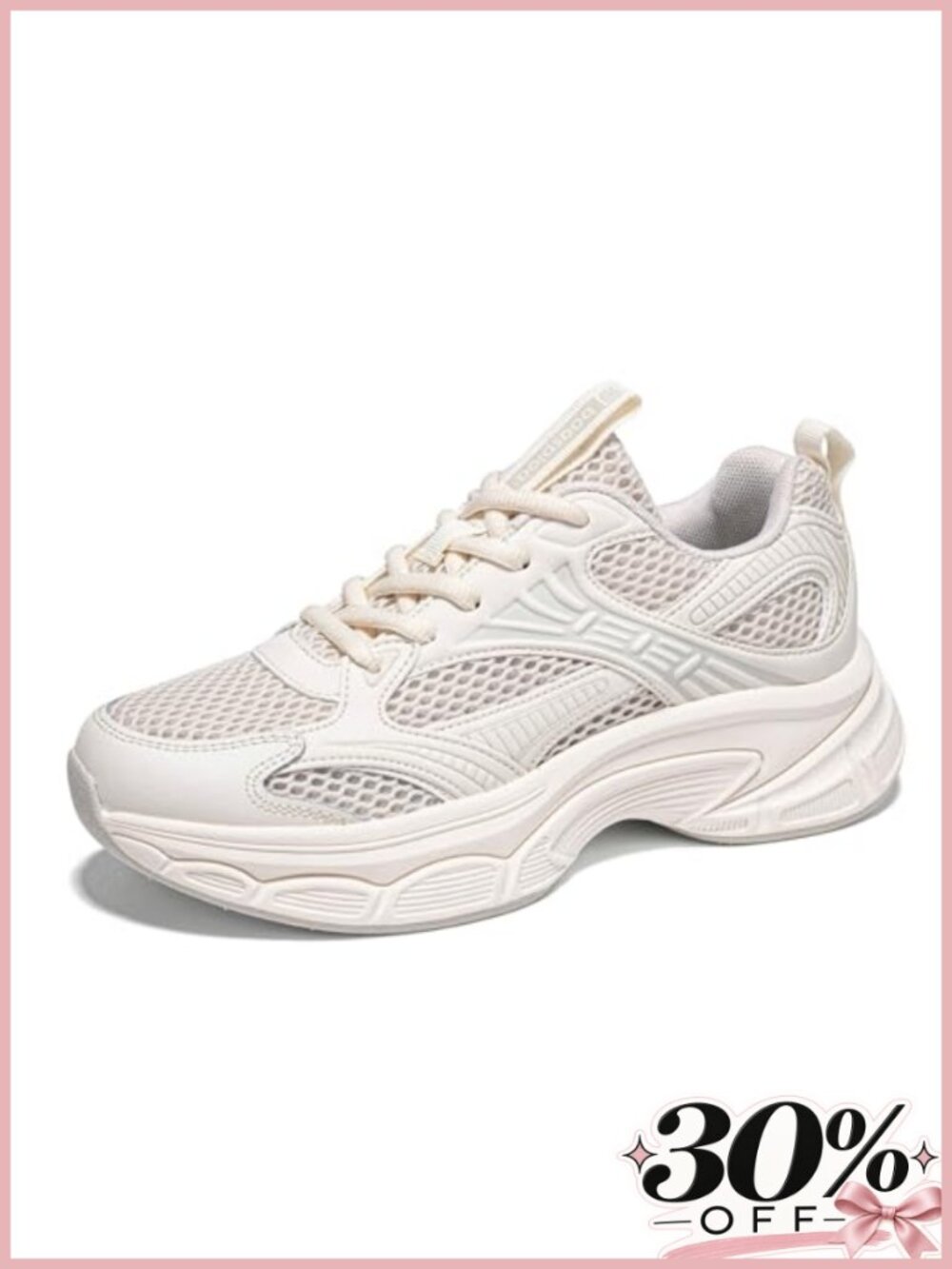 Women's Chunky Platform Sneakers Breathable Mesh Walking Shoes Cushioned